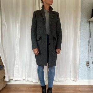 Long grey winter coat